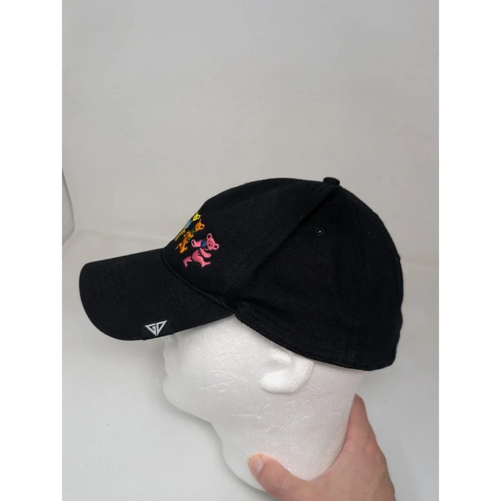 Grateful Dead Dancing Bears Strapback Hat Black GDP Official Vintage Sz Large XL